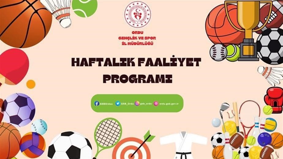 31 Ocak-06 Şubat 2026 Haftalık Spor Faaliyet Programı 