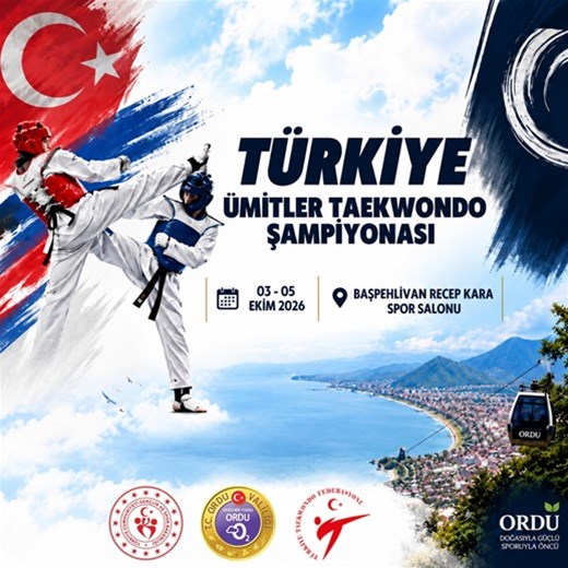 Türkiye Ümitler Taekwondo Şampiyonası Ordu’da Düzenlenecek