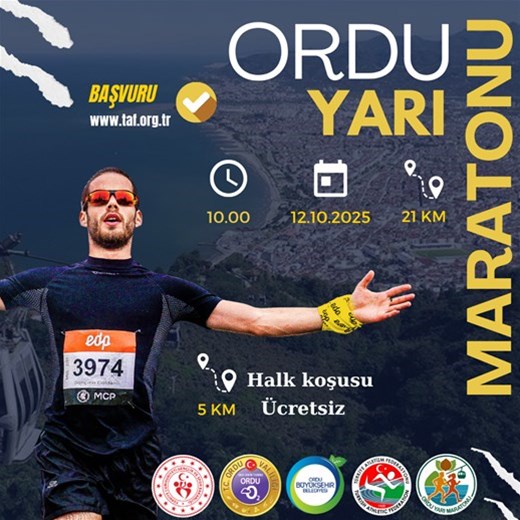 Ordu Yarı Maratonu (21K) ve Ordu Halk Koşusu (5K) Kayıtları Açıldı